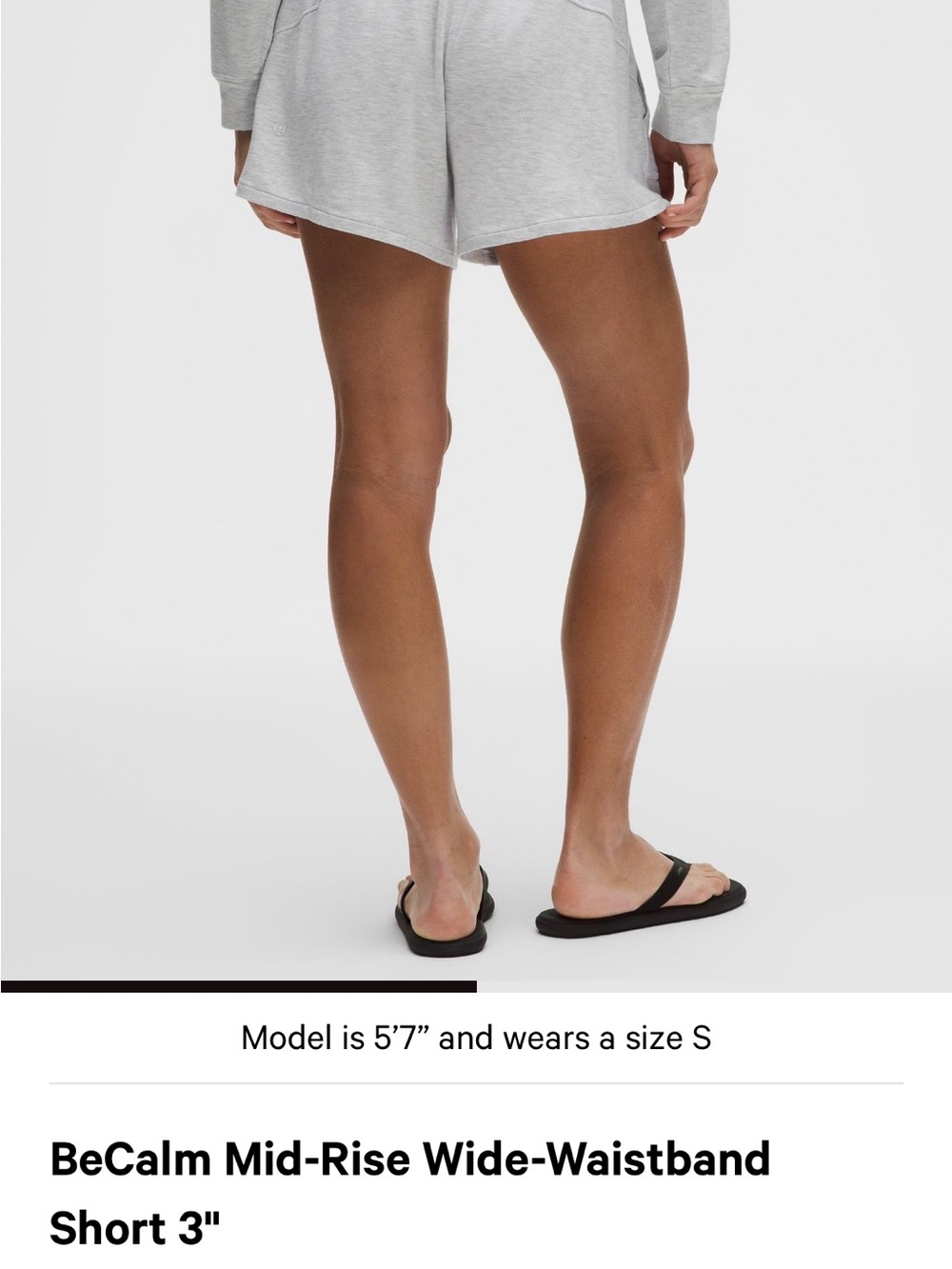Lululemon BeCalm mid rise 3” inseam lounge shorts. - Picture 4 of 7
